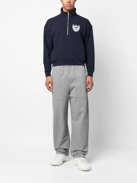 Sporty & Rich logo-print zip-up sweatshirt
