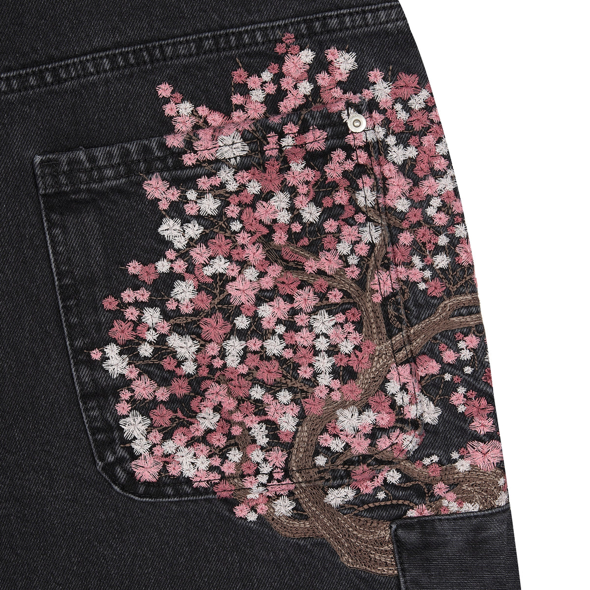 "blossom v2" patchwork Denim black