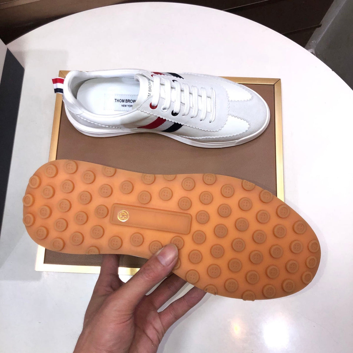 Full-Grain Leather Sneaker IV — Monogram Canvas Edition