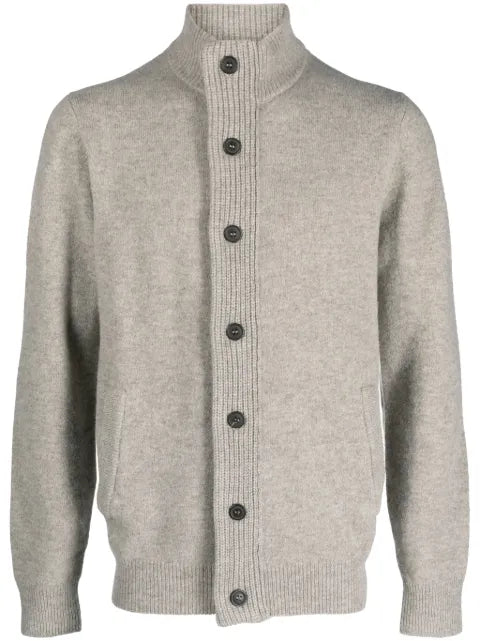 Barbour elbow-patch button-up cardigan