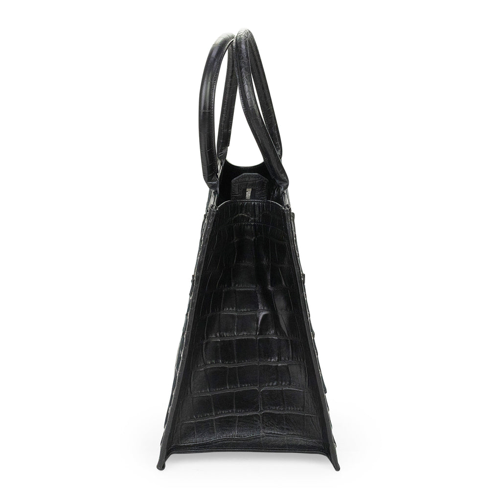 BLACK ARCH TOTE XL MESSENGER BAG