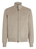 Zegna cashmere zip-fastening bomber jacket