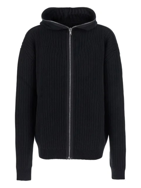 Rick Owens ribbed zip-front hoodie