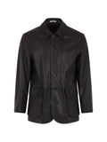 Auralee buttoned leather jacket