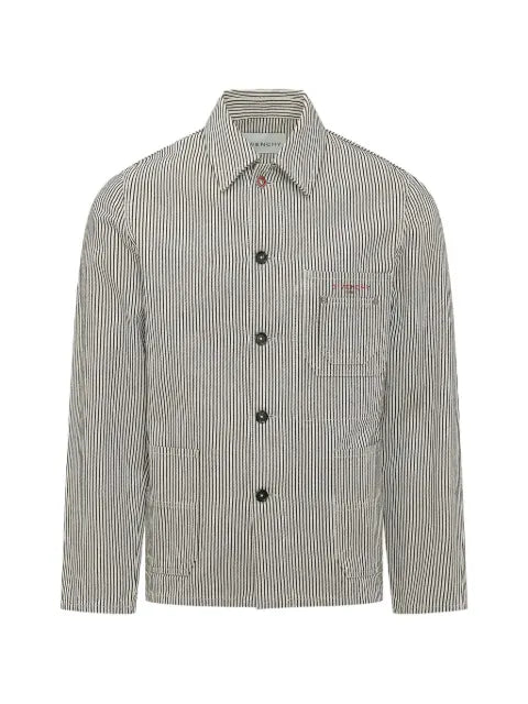 Givenchy couture seam striped jacket in denim