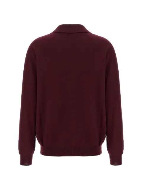 Miu Miu logo-embroidered collared cardigan