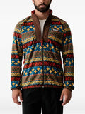 Columbia geometric-pattern zip-up sweatshirt