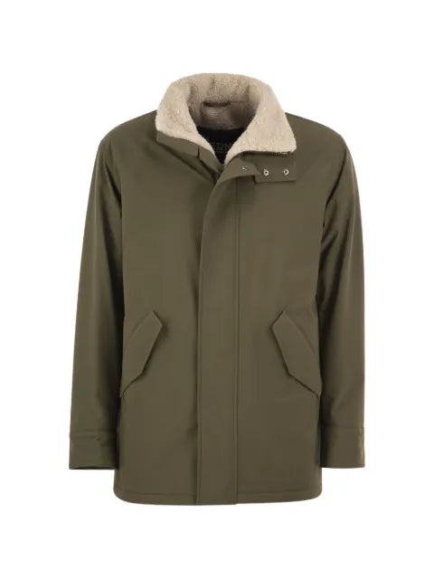 Herno shearling-effect soft-shell jacket