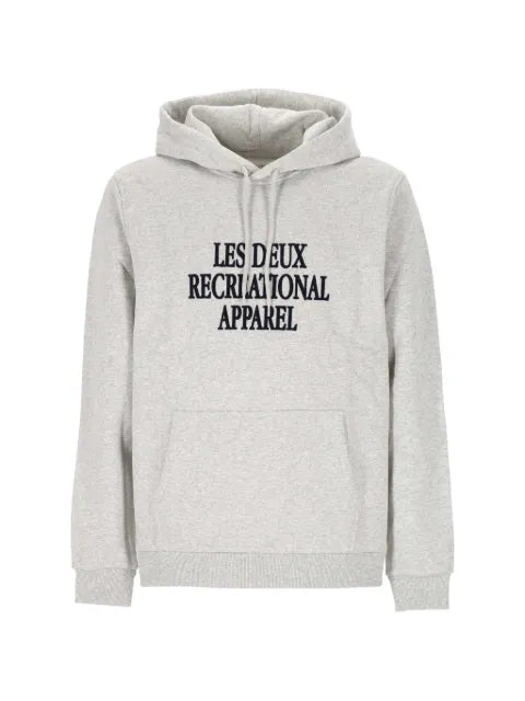 Les Deux From Copenhagen logo-print cotton hoodie