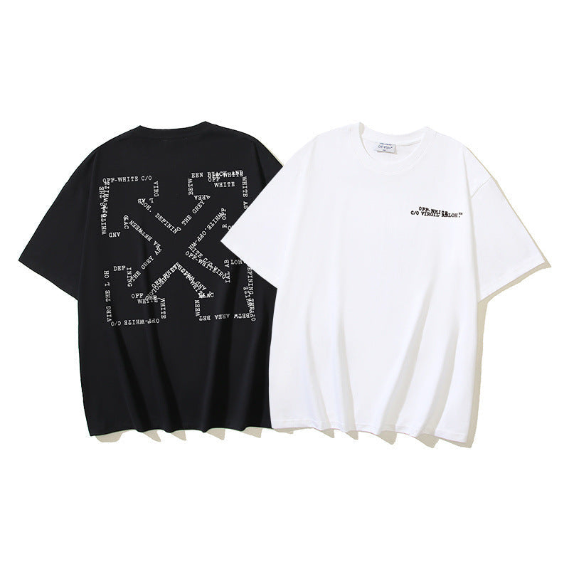 Off-White Letter and Arrow Graphic Short Sleeve Crewneck T-Shirt