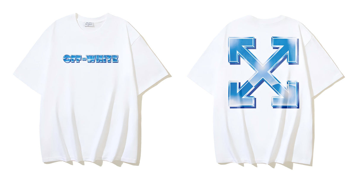 Off-White Letter and Arrow Graphic Short Sleeve Crewneck T-Shirt