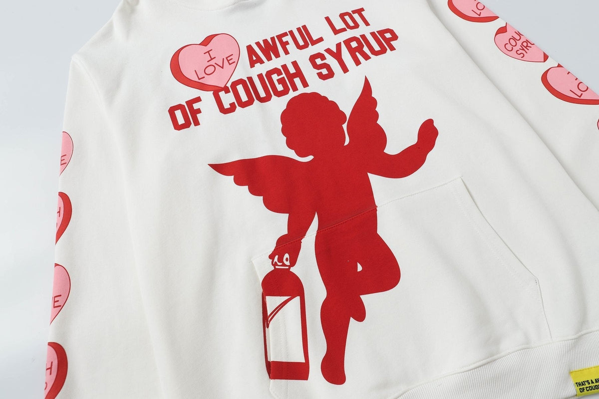 THAT'S A AWFUL LOT OF COUGH SYRUP Angel Tears Graphic Hoodie