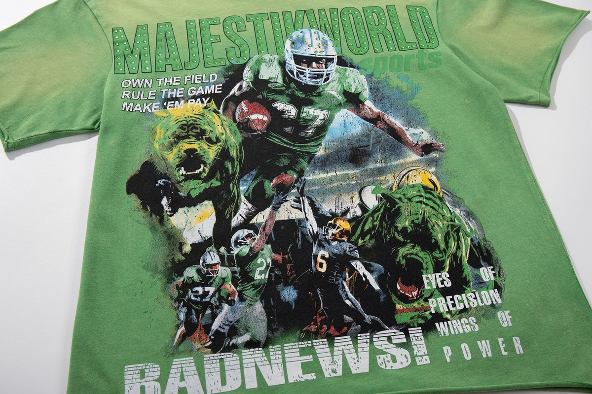 MAJESTIK Football Graphic T-Shirt