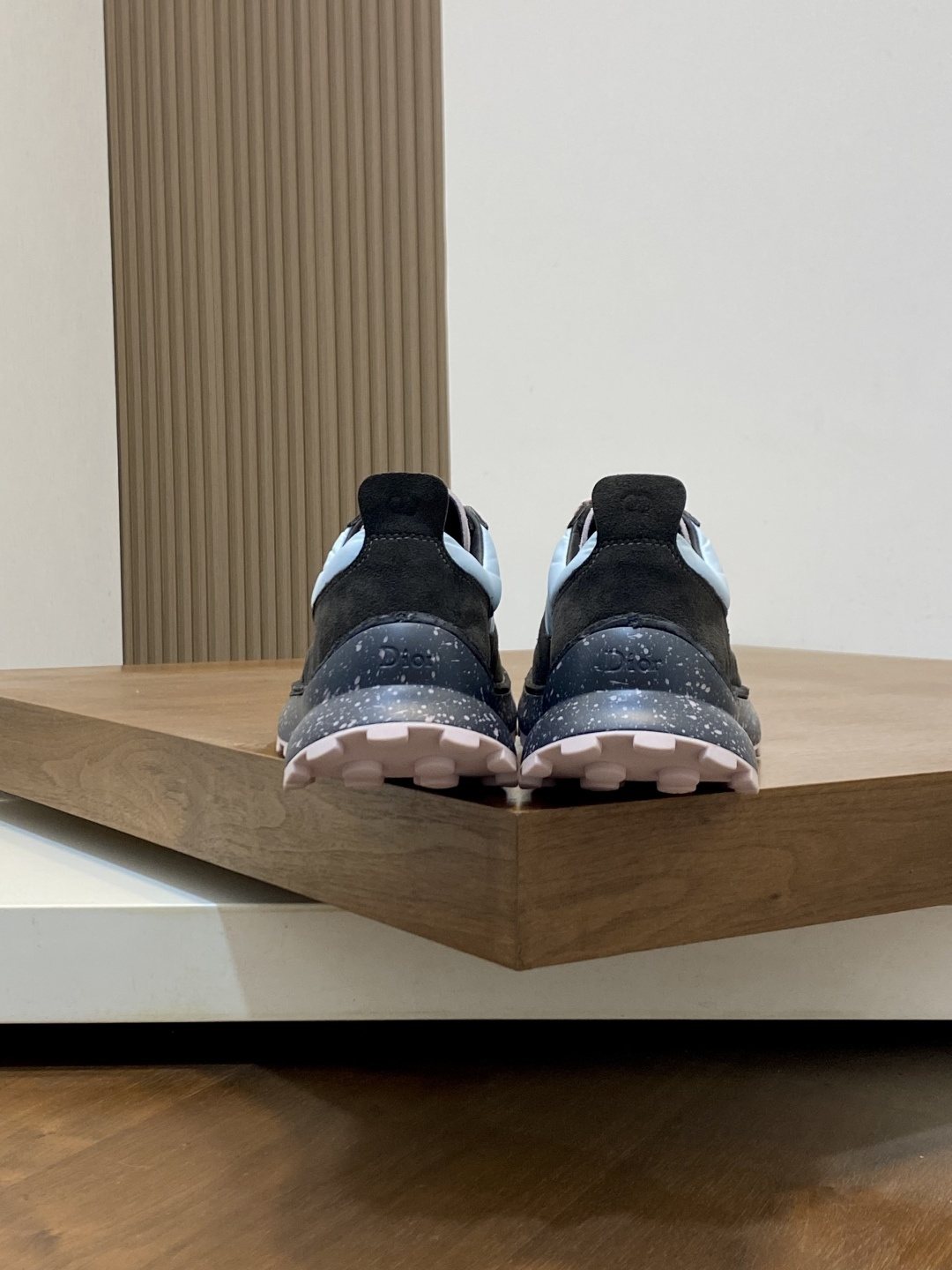Dior Men's Black and Blue Panel Sneakers