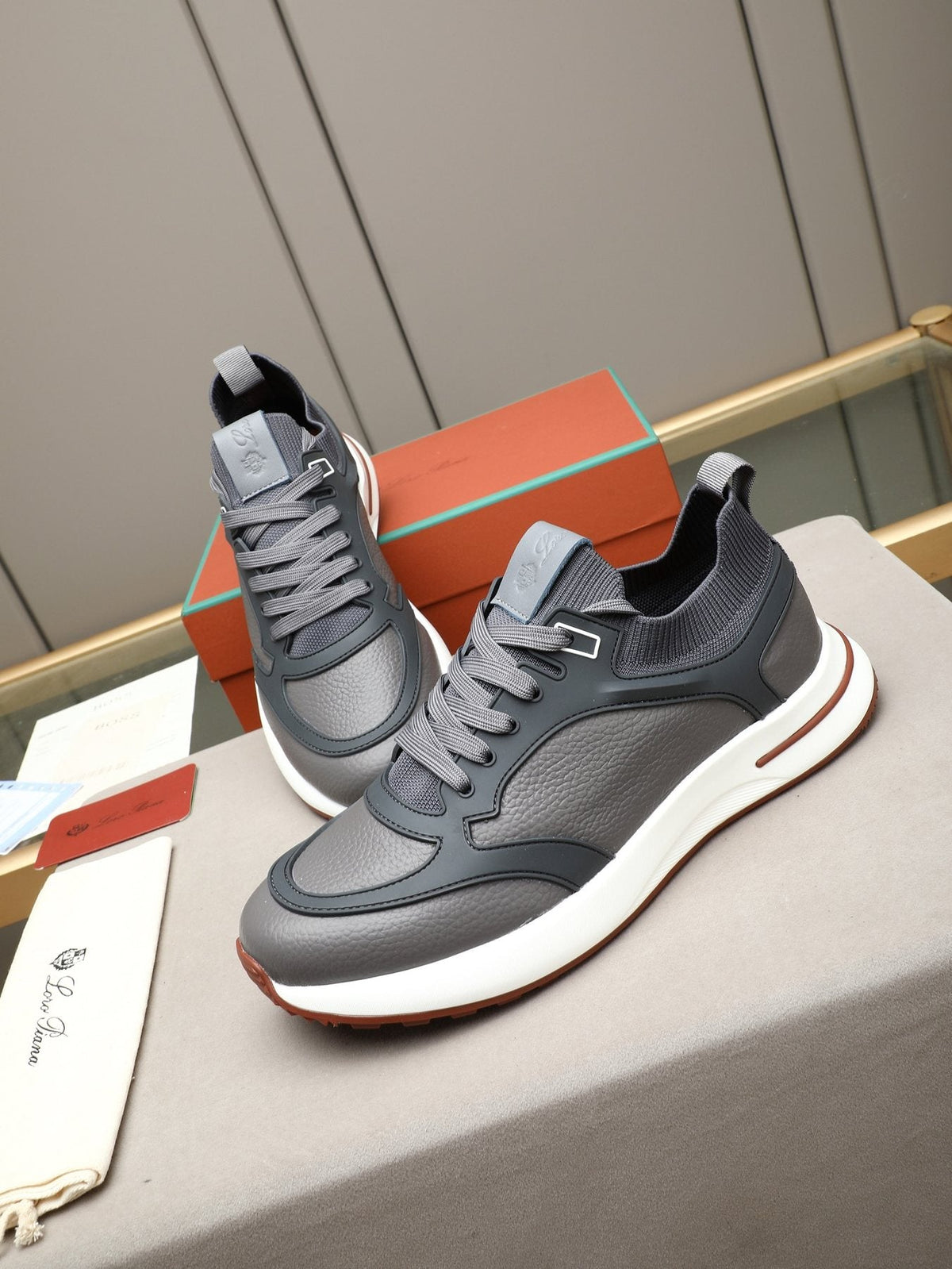 Loro Piana Paneled Low-Top Sneakers