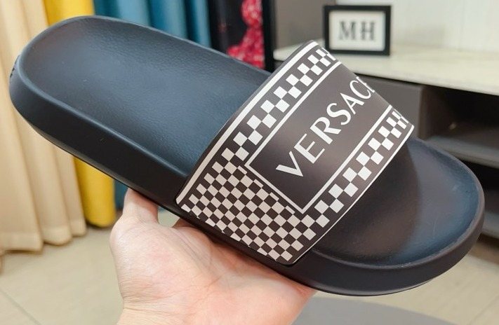Versace Men's Patterned Slide Sandals